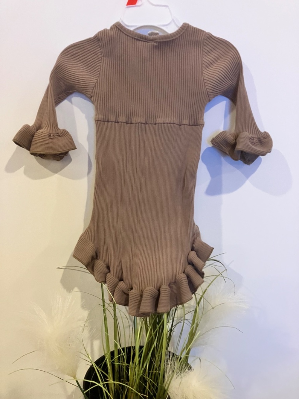 Baby Ribbed Ruffle Dress - 12 Months - Picture 4 of 4